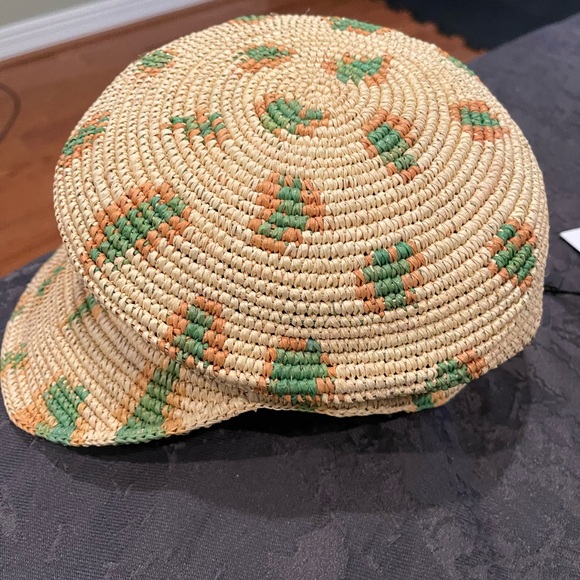 New With Tags Sensi-Studio Exclusive Leopard Print Straw Cap (Never Worn) - Picture 6 of 8